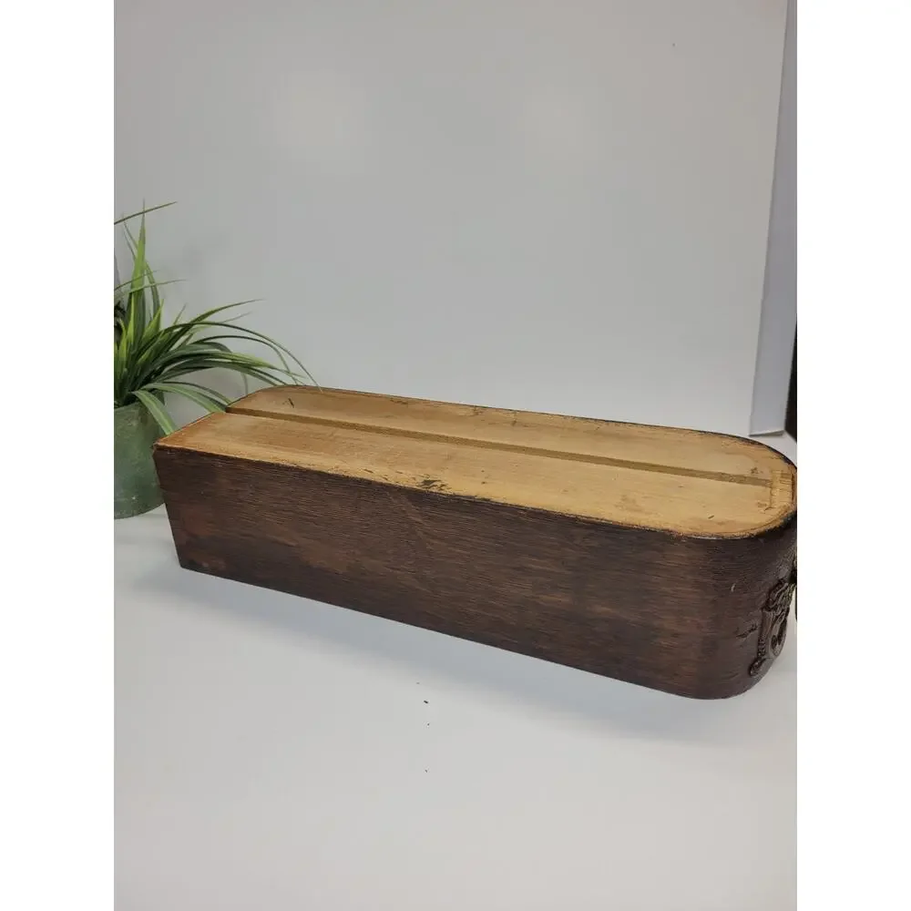 Antique Wooden Sewing Machine Drawer, Curved Drop Leaf Cabinet Box Planter Bin
